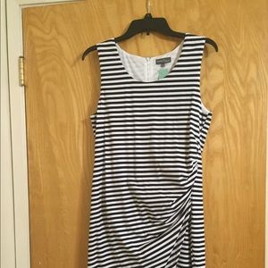 Striped navy blue dress